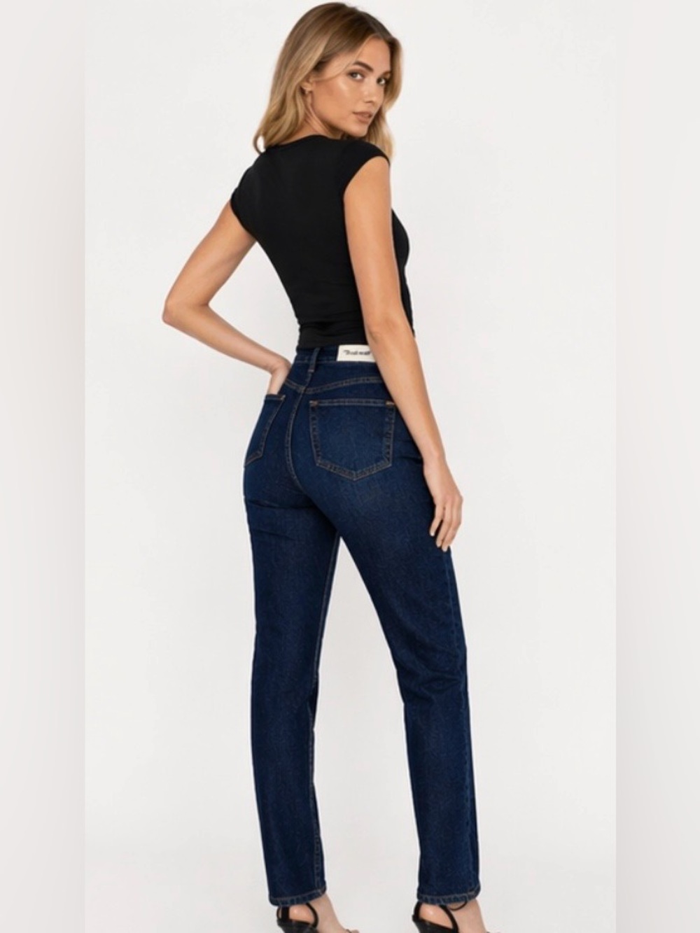 Madewell High Rise Dark Wash Jeans Size 28 Straight Slim Denim